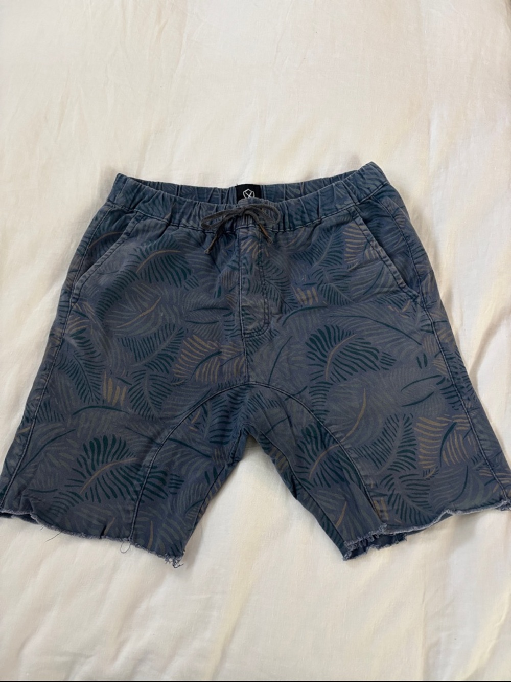 Zanerobe Slate Blue Tropical Waistband Shorts